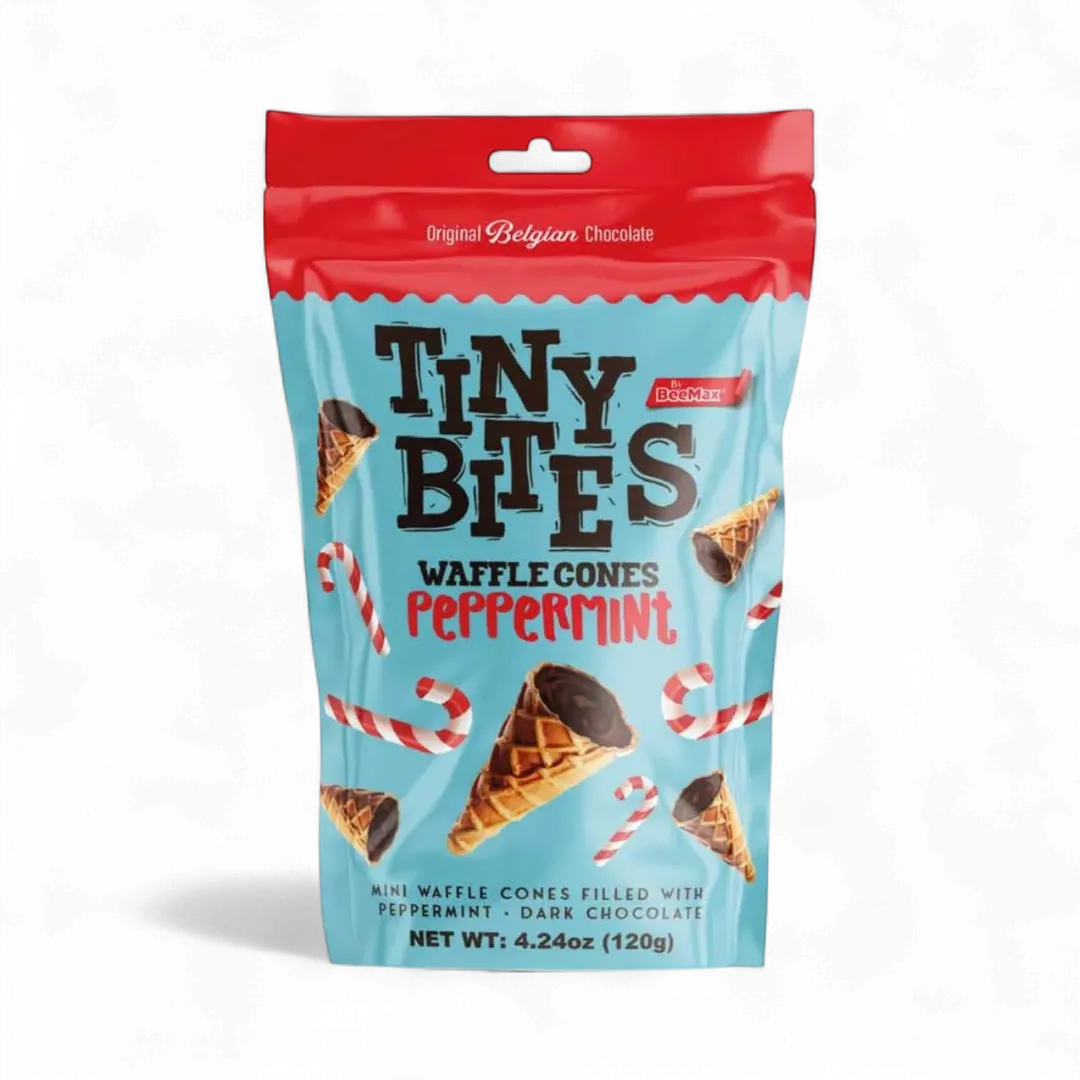 Beemax Tiny Bites Peppermint Waffle Cones 4.24oz - 12ct