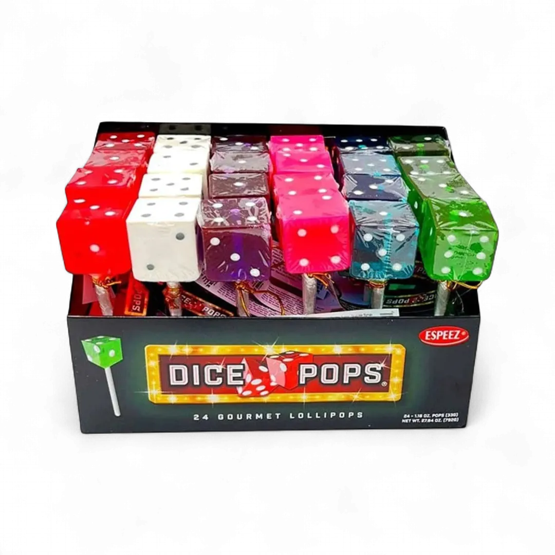 Espeez Dice Pops Assorted Colors 24ct