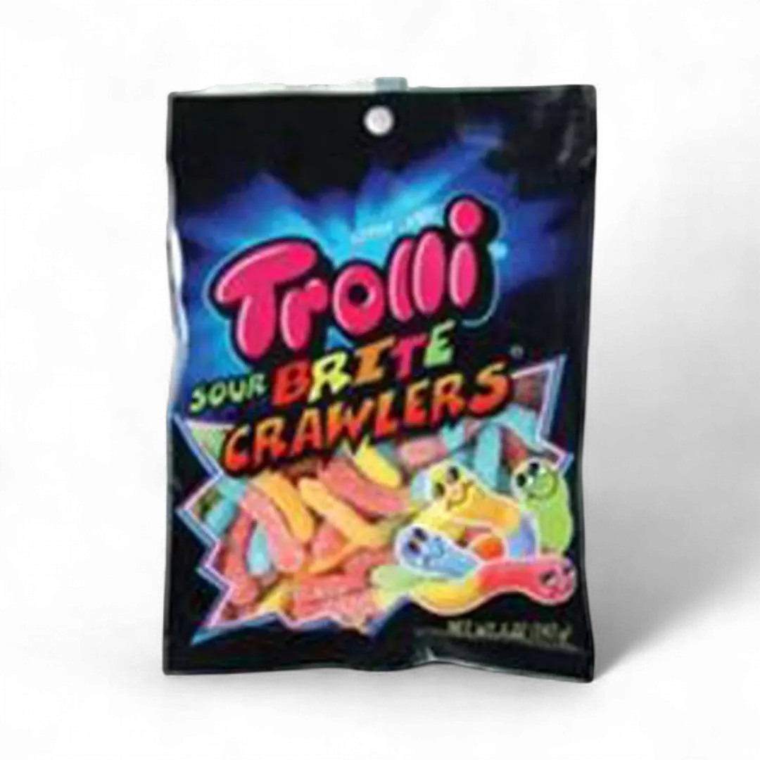 Trolli Gummy Sour Brite Crawler Peg Bag 5oz - 12ct