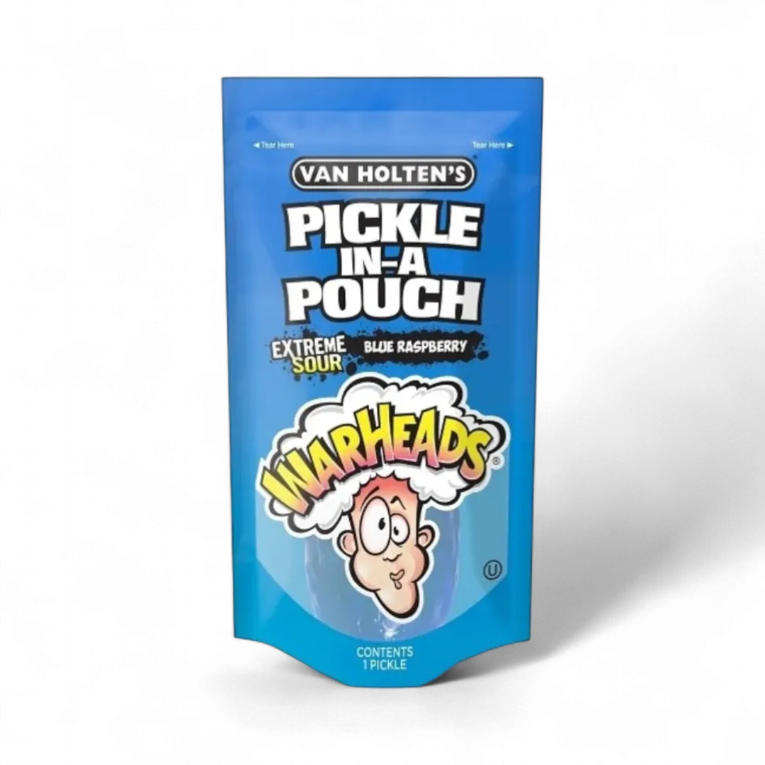 Van Holten Warheads Blue Raspberry Jumbo Pickle 12ct