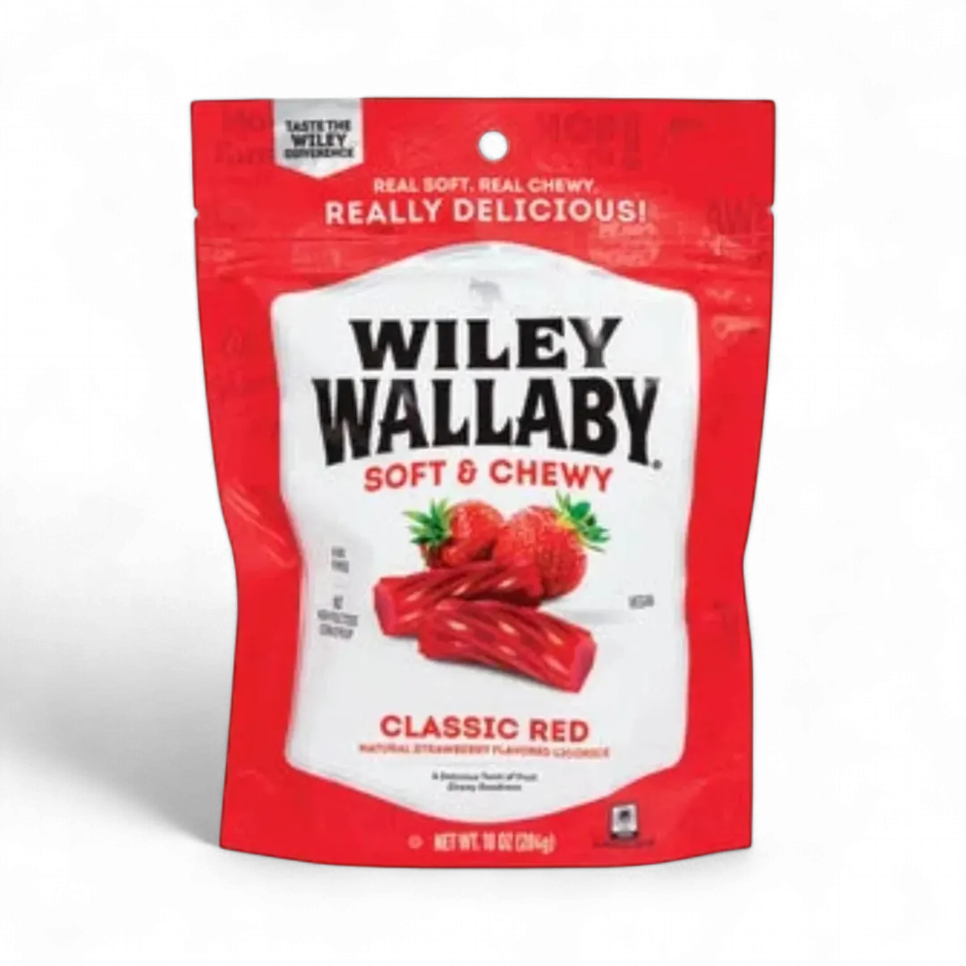 Wiley Wallaby Soft & Chewy Strawberry Licorice 10oz -  10ct
