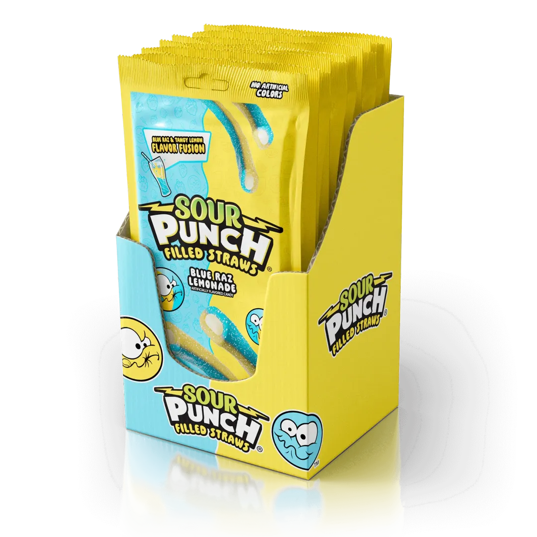 Sour Punch Blue Raz Lemon 5oz - 12ct