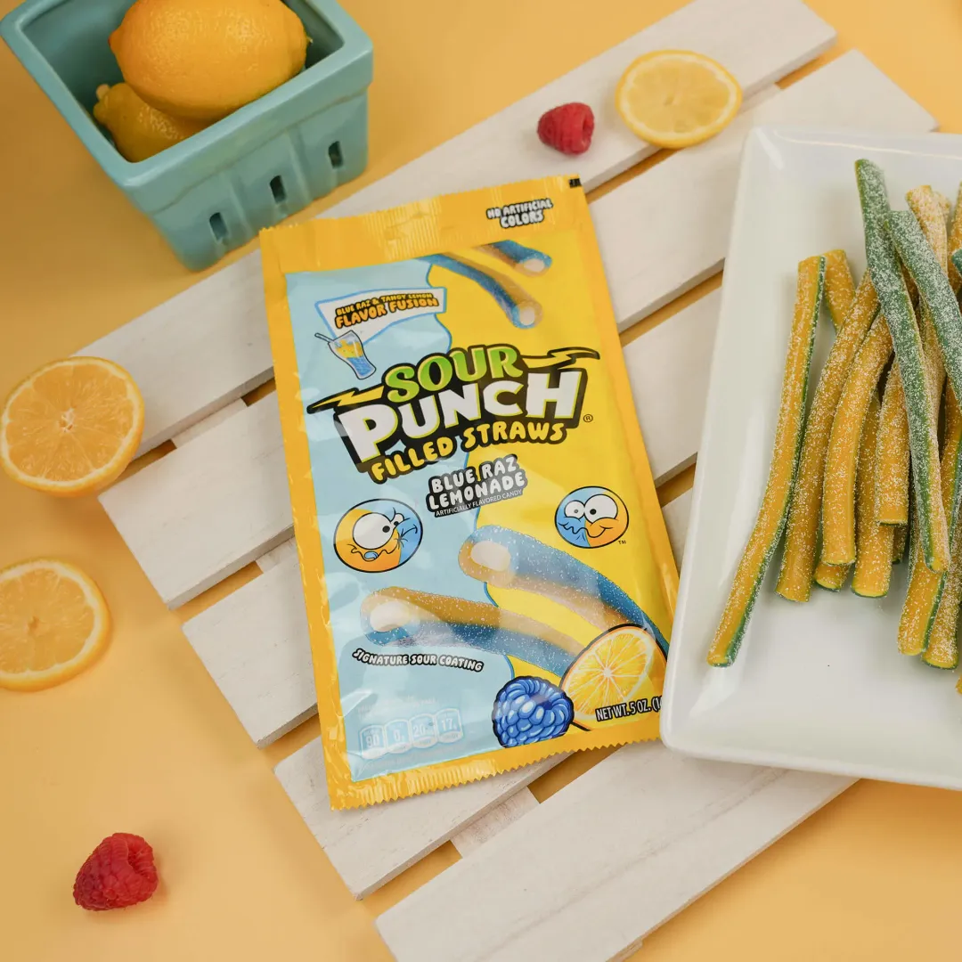 Sour Punch Blue Raz Lemon 5oz - 12ct