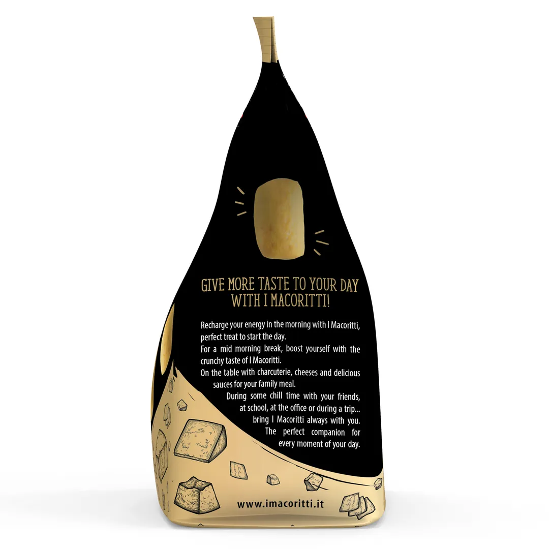 I Macoritti Italian Breadsticks Snack with Parmigiano Reggiano PDO Cheese - 6.17oz Bag
