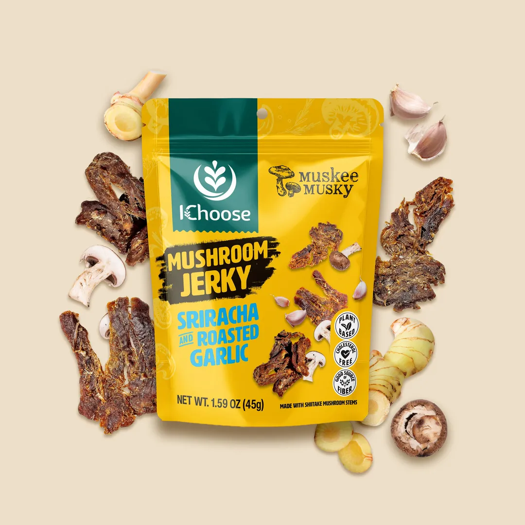 Muskee Musky Mix Variety Mushroom Jerky, Vegan, 45g, 2 Pack