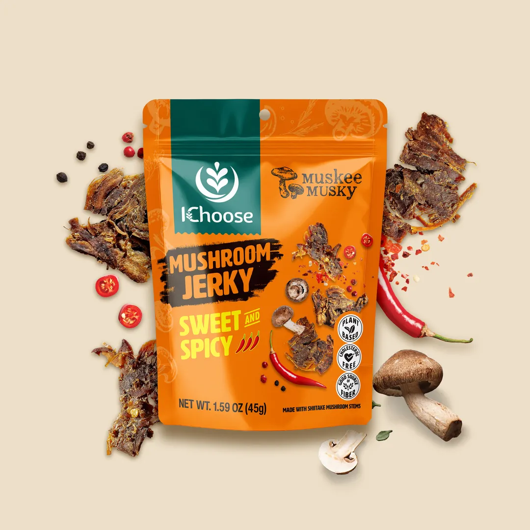 Muskee Musky Mix Variety Mushroom Jerky, Vegan, 45g, 2 Pack