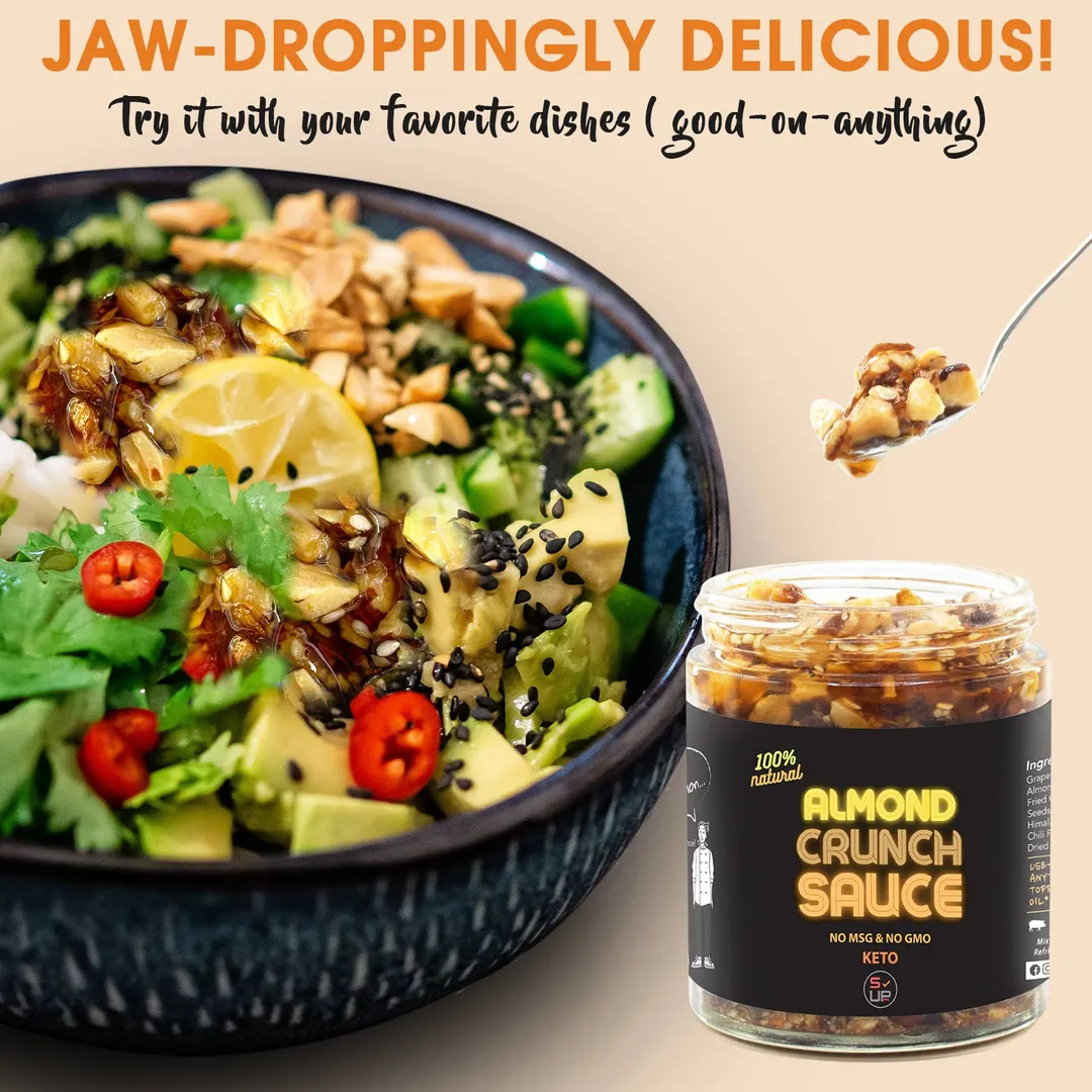 100% All-Natural Almond Nut Crunch Food Sauce - Sauce Shop