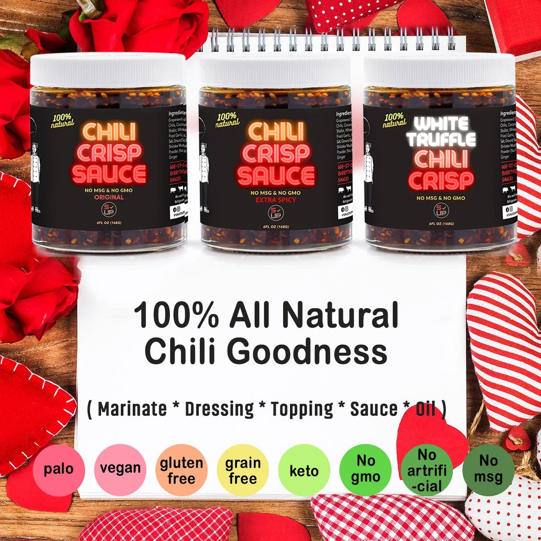 100% All-Natural Chili Crisp Sauce - Extra Spicy