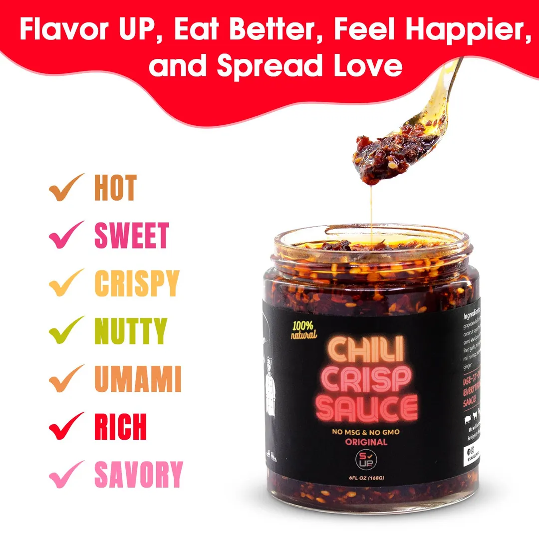 100% All-Natural Chili Crisp Sauce - Extra Spicy