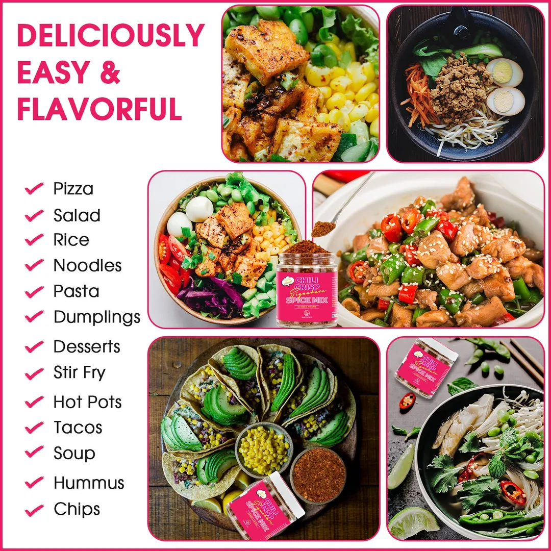 100% All-Natural Chili Crisp Spice Mix - Spices & Seasonings