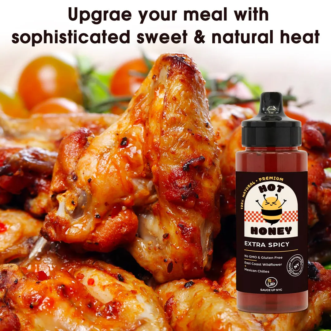 100% All-Natural Extra Spicy Gourmet Hot Honey Food