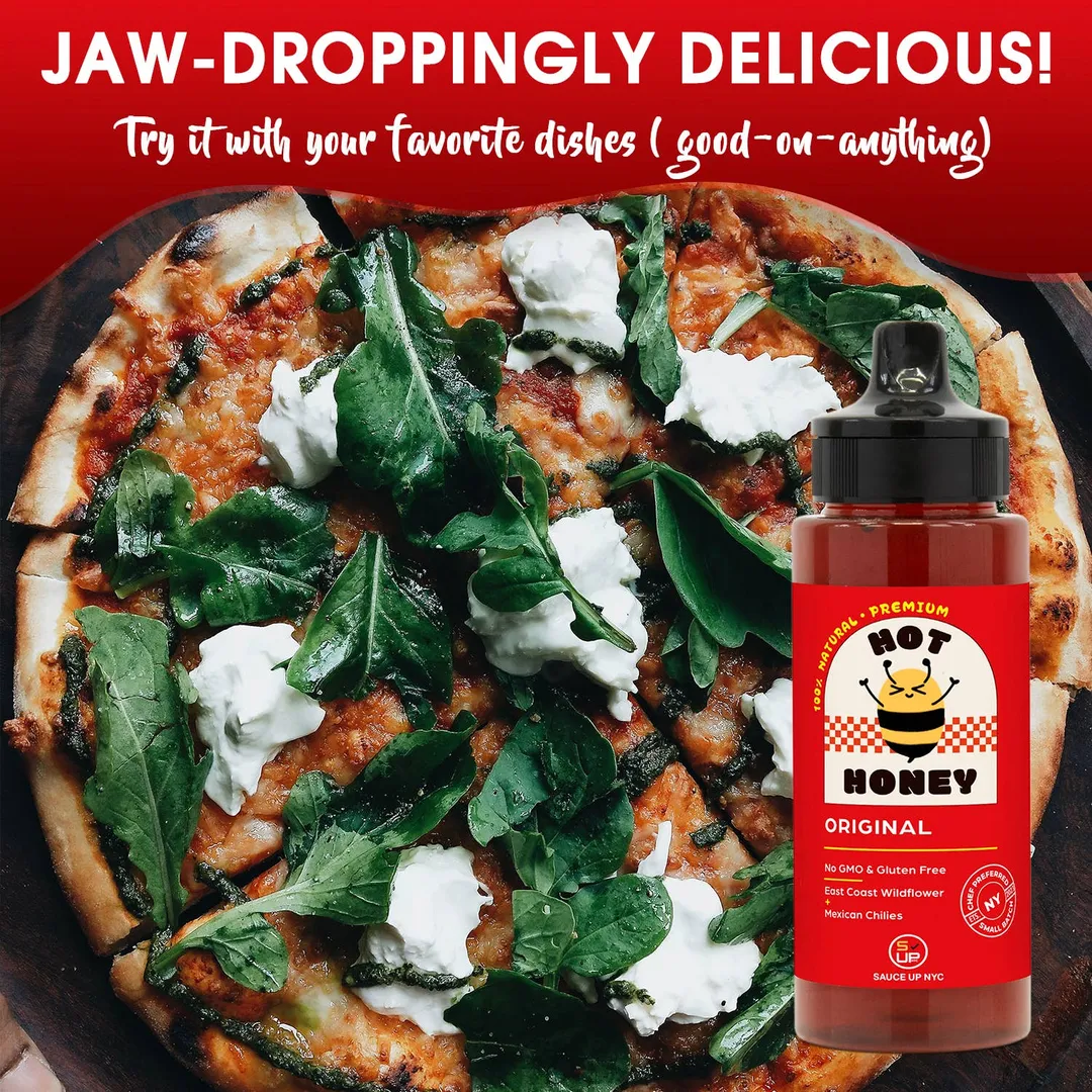 100% All-Natural Hot Honey - Original Honey Bee Delight Food