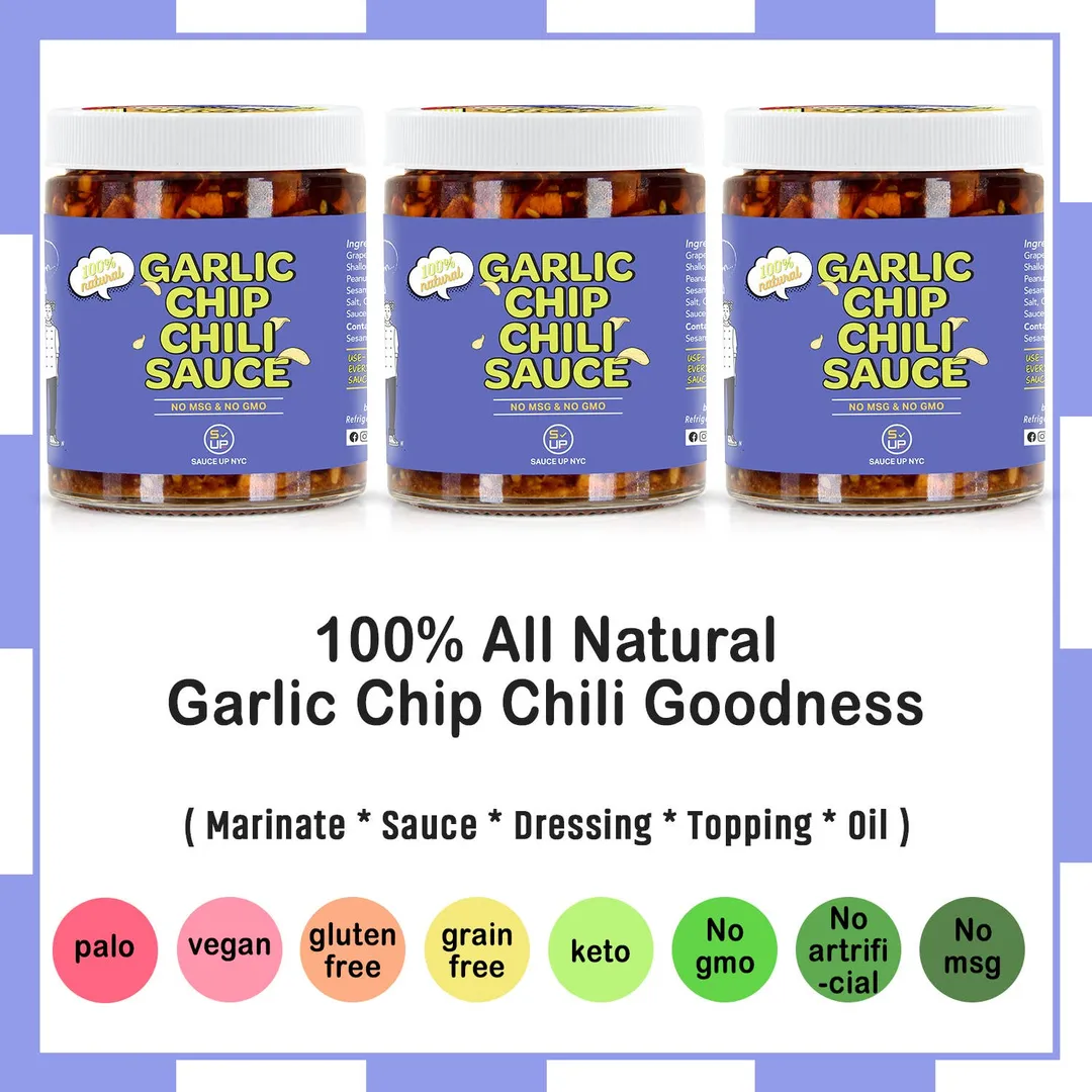 100% All-Natural Original Garlic Chip Chili Sauce - Topping!