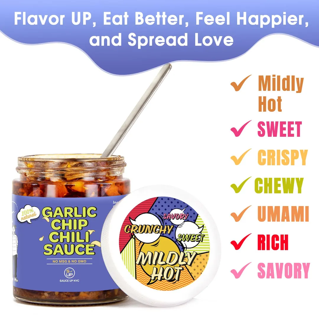 100% All-Natural Original Garlic Chip Chili Sauce - Topping!