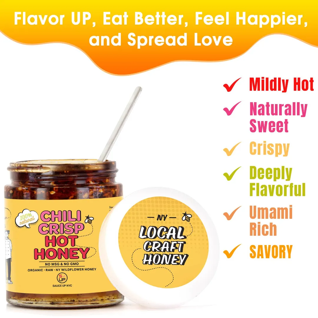 100% Natural Artisan Chili-Crisp-Hot-Honey