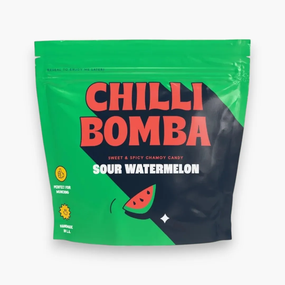 Chilli Bomba Sour Watermelon Chili Chamoy Candy - 6pk/8oz