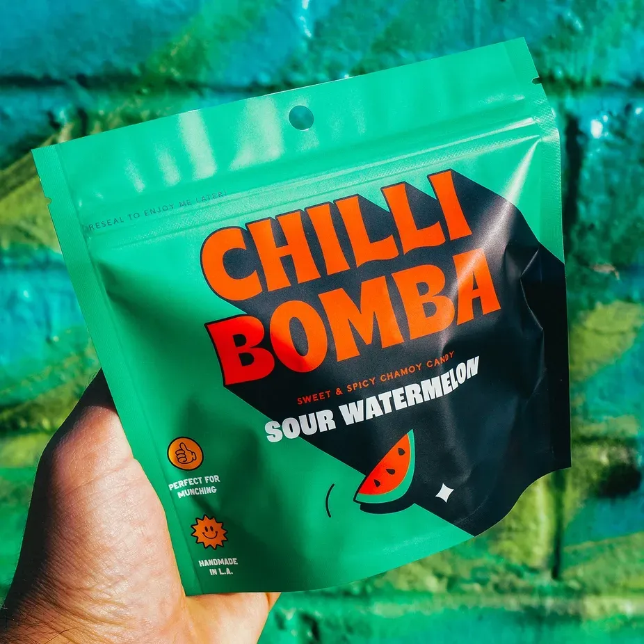 Chilli Bomba Sour Watermelon Chili Chamoy Candy - 6pk/8oz
