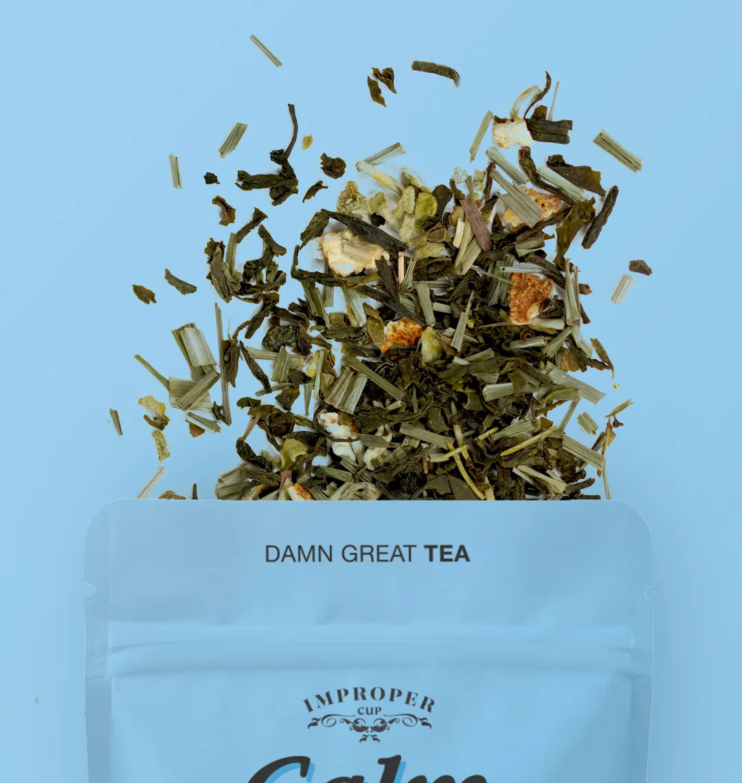 Calm the F Down Green tea, 20 Servings, Functional Tea Blend