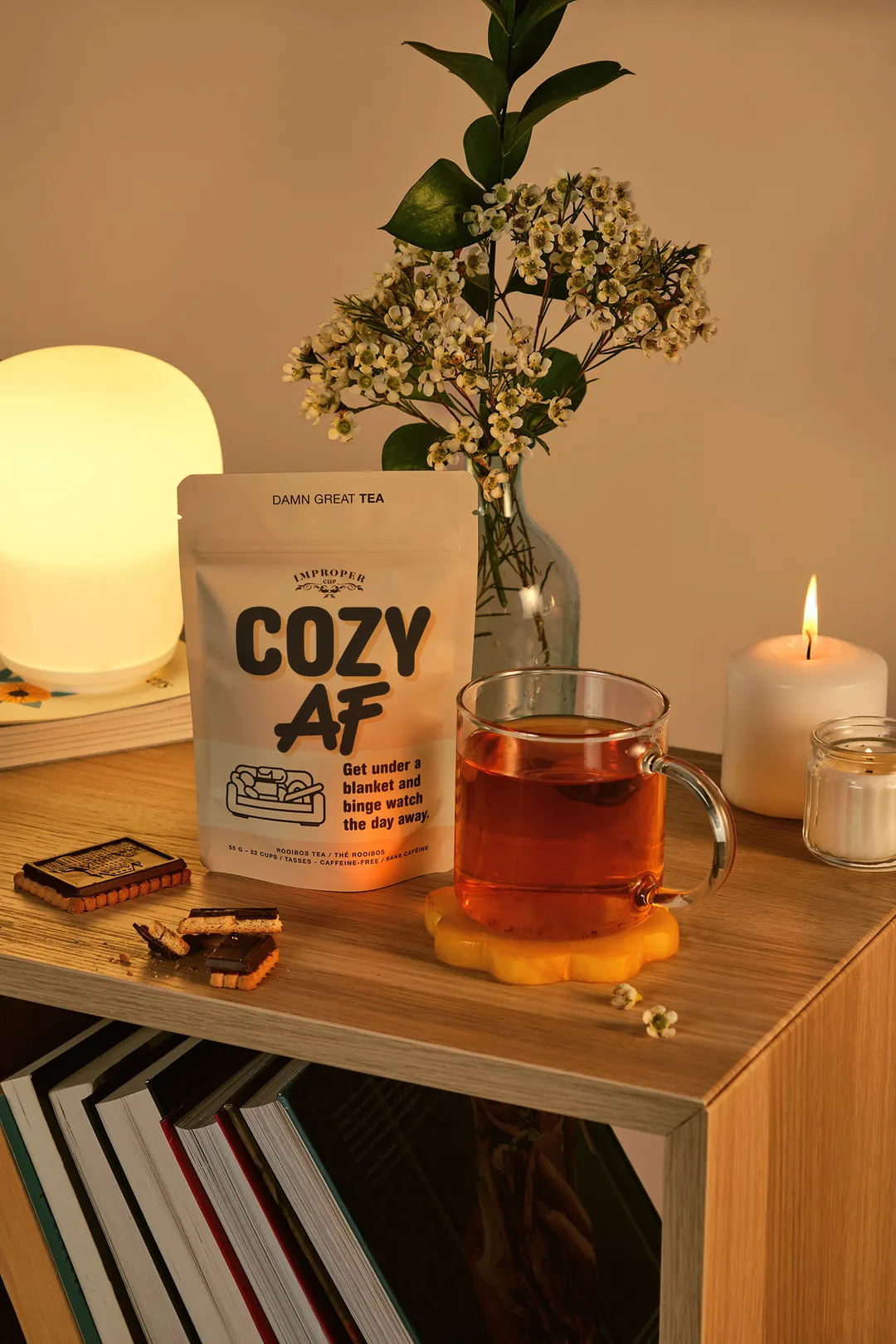 Cozy AF Rooibos tea, 20 Servings, Rooibos Tea Blend