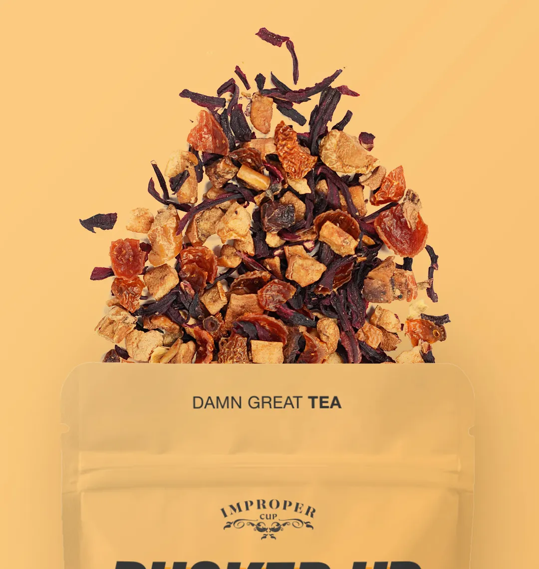 Pucker Up, Buttercup! Fruit tea, 20 Servings, Tea Blend