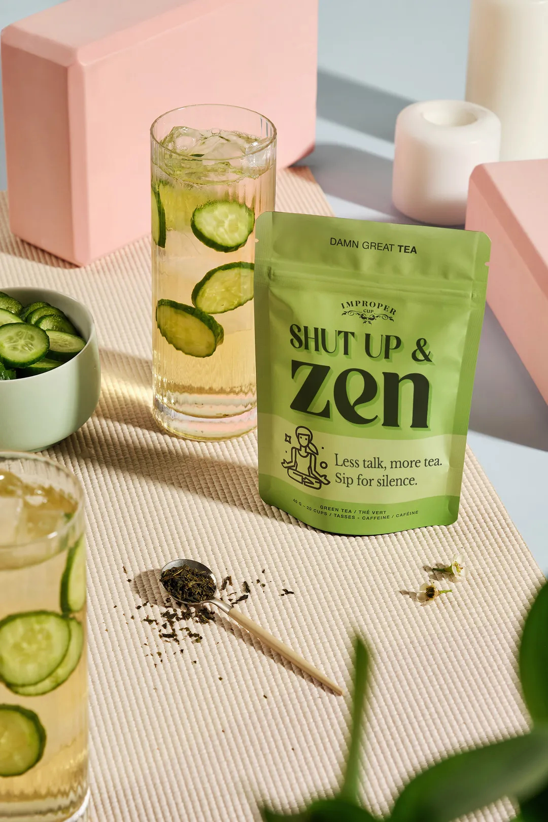 Shut Up & Zen Green tea, 20 Servings, Flavoured Tea Blend