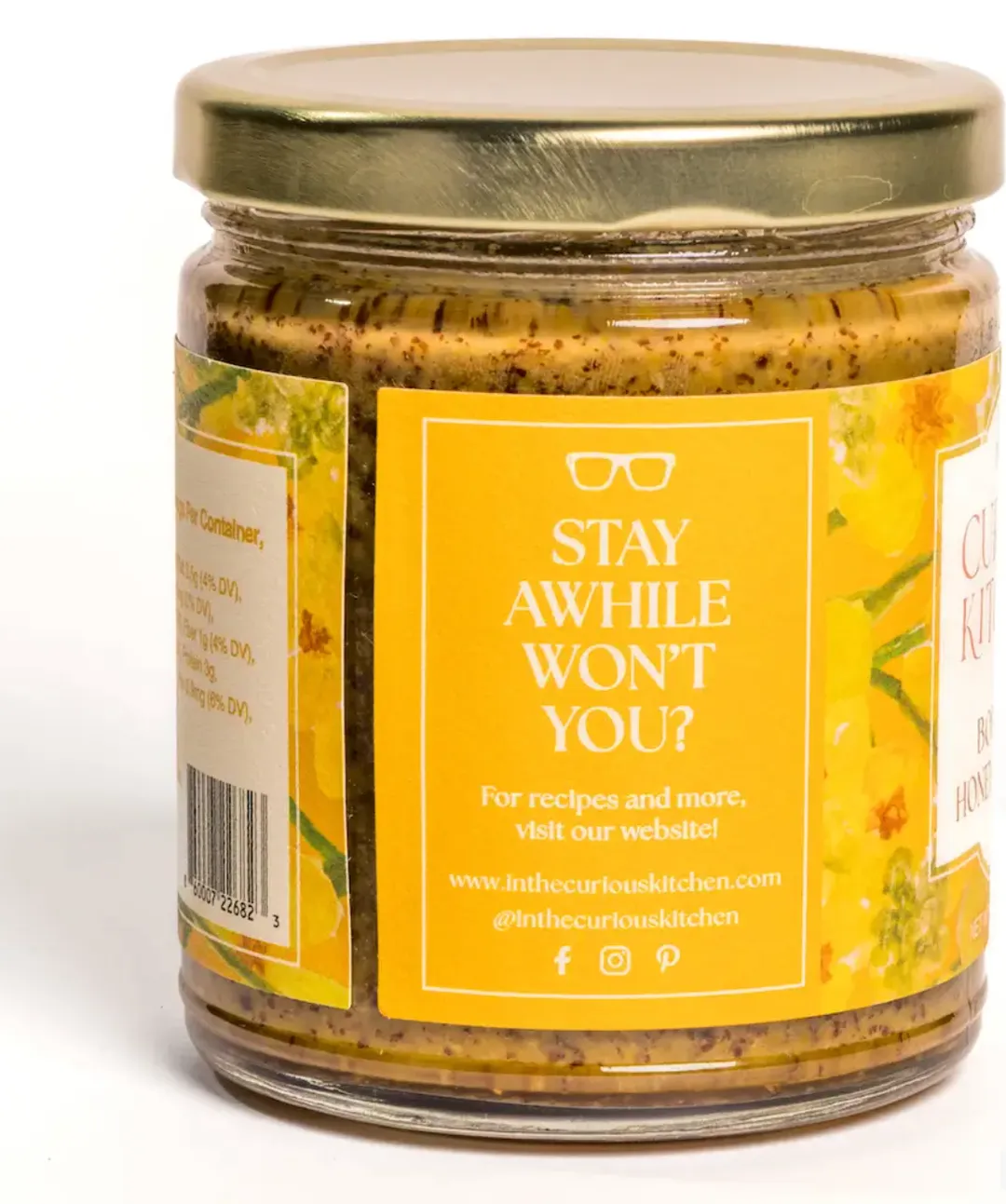 Bourbon Honey Mustard 9 oz | Small-Batch & Cheese Board Condiment