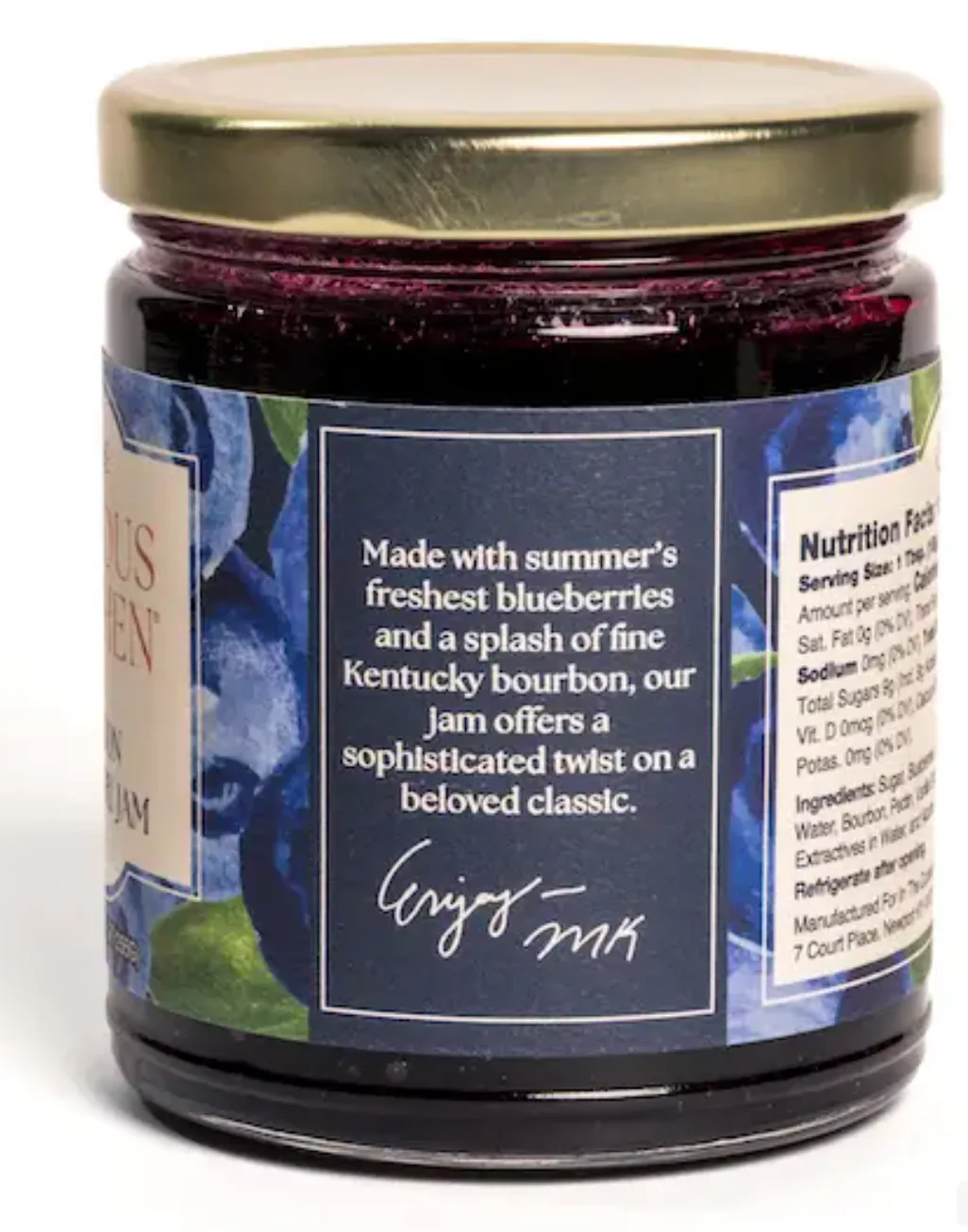 Blueberry Bourbon Jam 9 oz |  Gourmet Fruit Spread