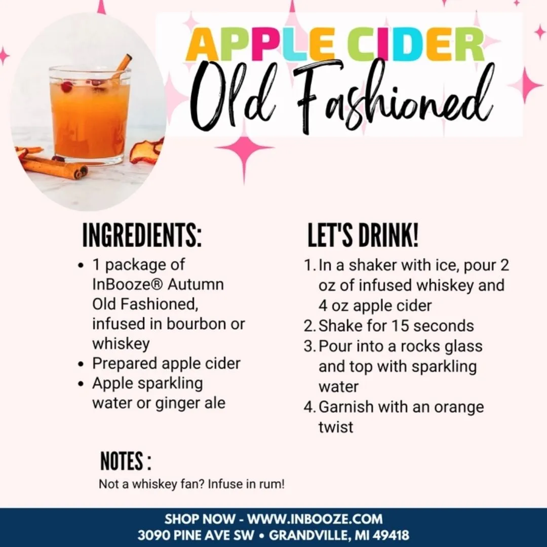 Autumn Old Fashioned Alcohol Infusion Cocktail Kit