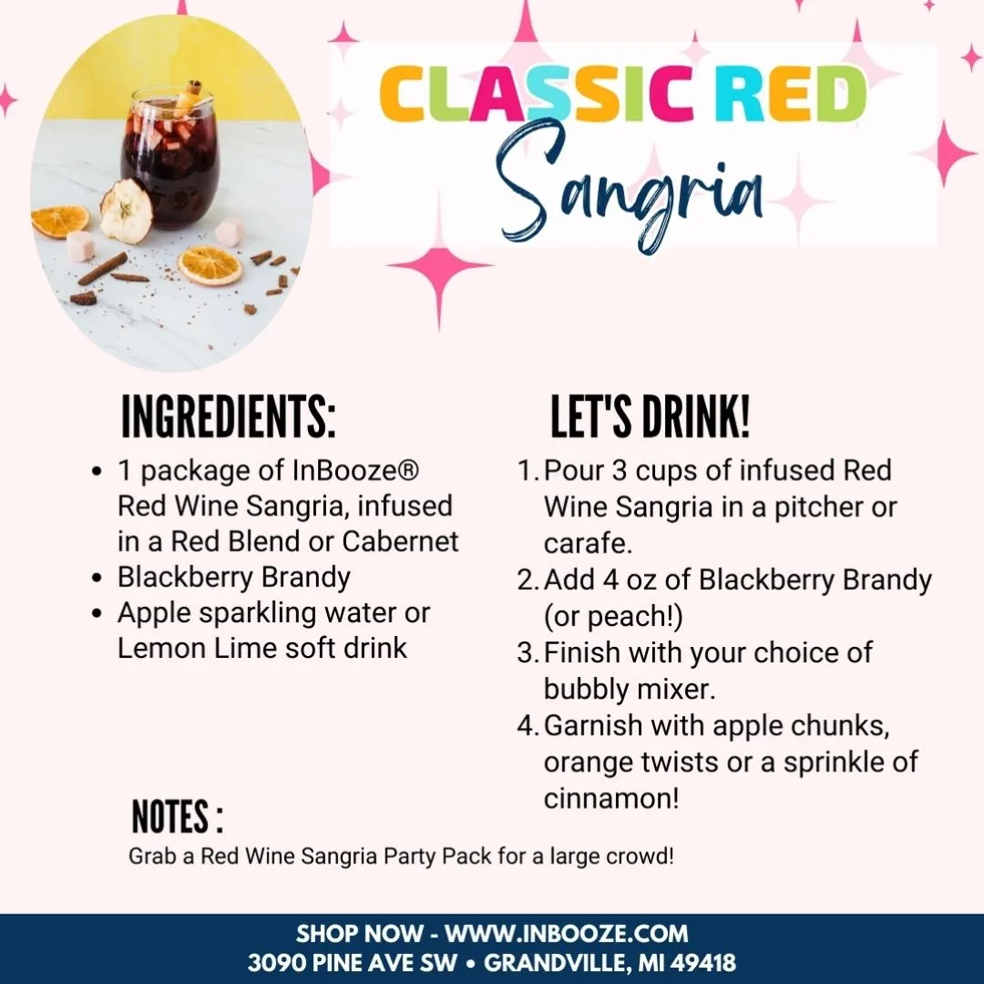 Red Wine Sangria Alcohol Infusion Cocktail Kit