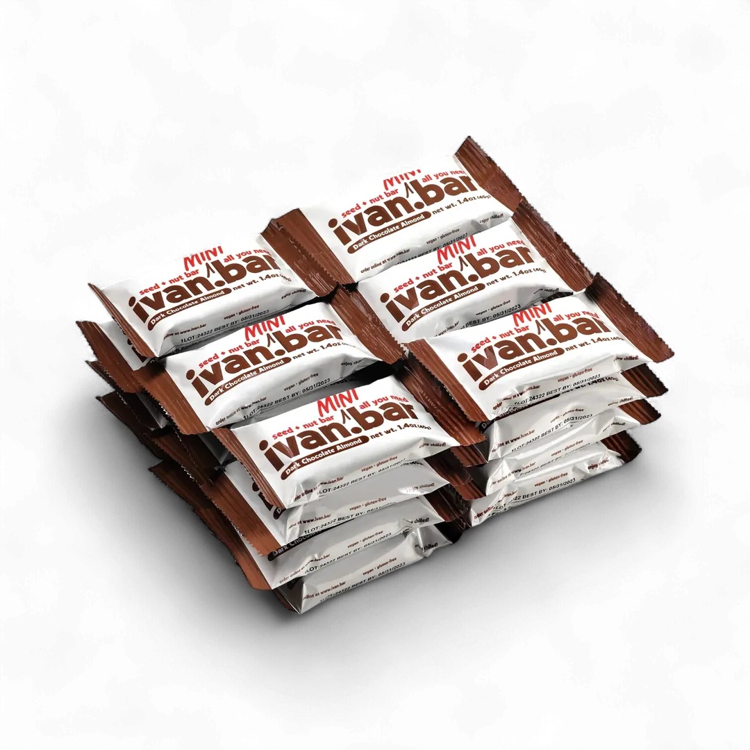 ivan.bar Dark Chocolate Almond Mini (1.4oz): 96 count Bulk Pack
