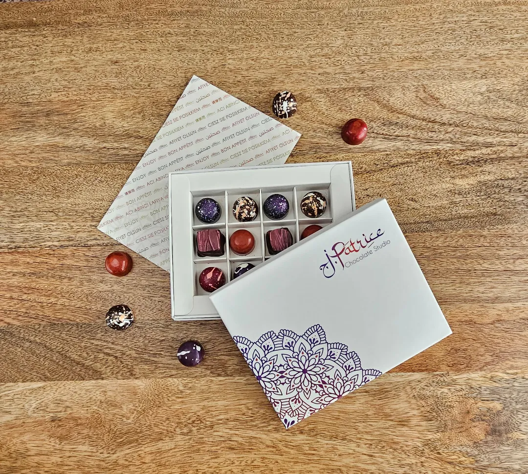 Dark Chocolate Collection - 12 Piece BonBon Box