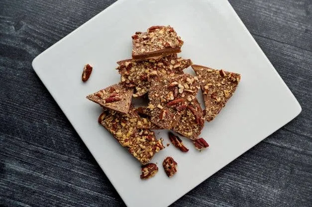 Hand Crafted Milk Chocolate Pecan Toffee Bark