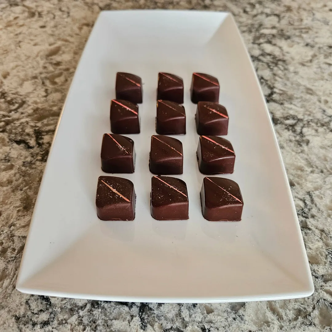 Pink Himalayan Salt Caramel Dark - Bulk BonBons 12 piece Tray