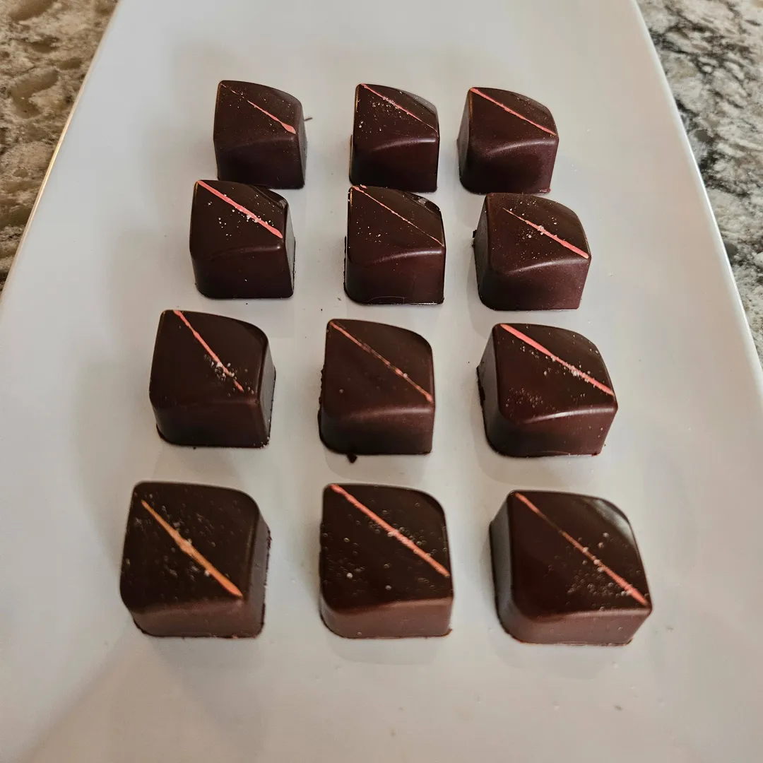 Pink Himalayan Salt Caramel Dark - Bulk BonBons 12 piece Tray