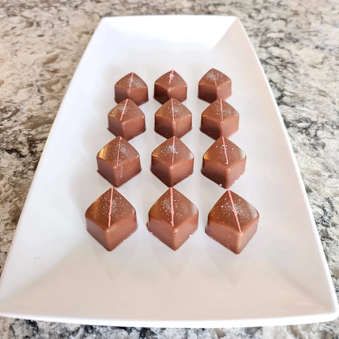 Pink Himalayan Salt Caramel Milk - Bulk BonBons 12 piece Tray