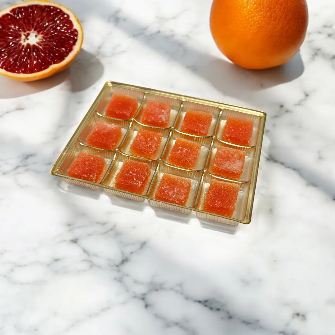 Pâte de Fruit Bulk 12 piece Tray - Blood Orange 