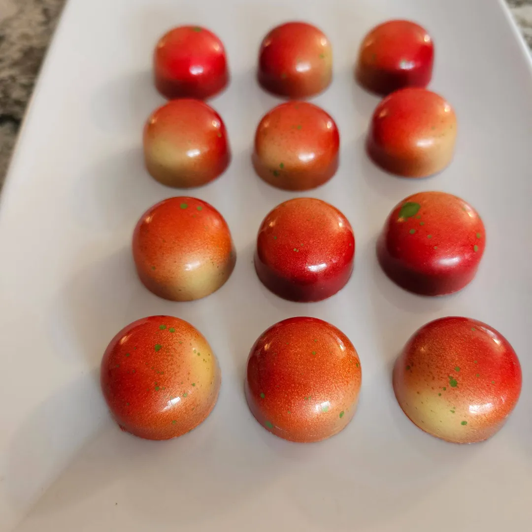 Raspberry Ghost Pepper Mango - Bulk BonBons 12 piece Tray - 
