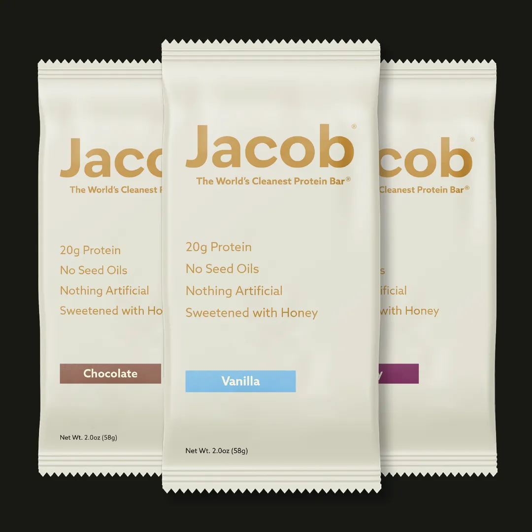 Jacob Protein Bar - Grass-Fed Organic Protein Snack Bar (108ct) variant
