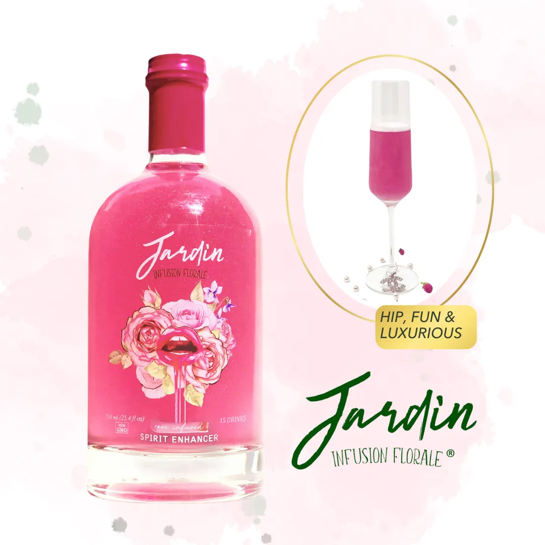 Jardin Premium Rose Mixer For Cocktails and Mocktails (750 ml)