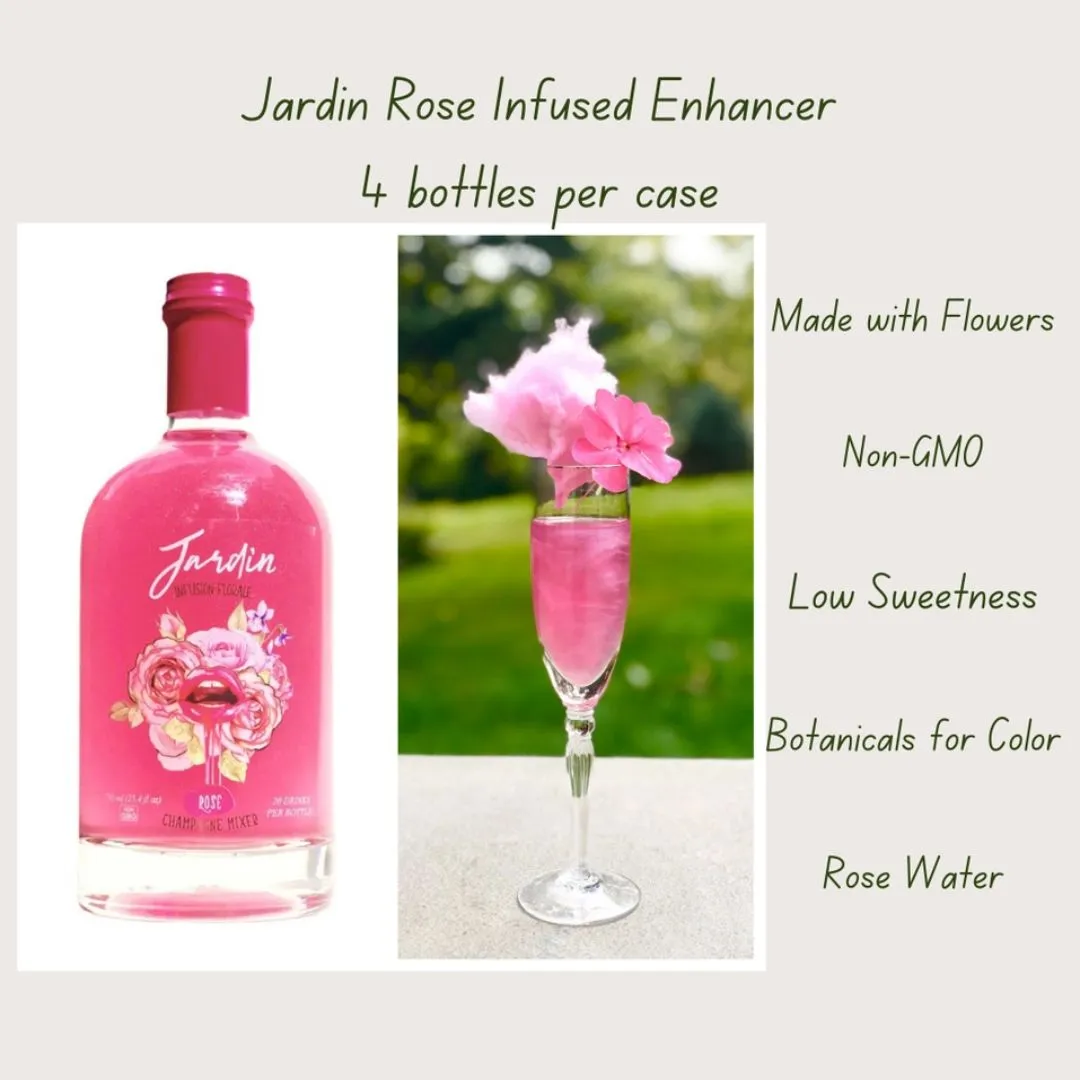 Jardin Premium Rose Mixer For Cocktails and Mocktails (200 ml)