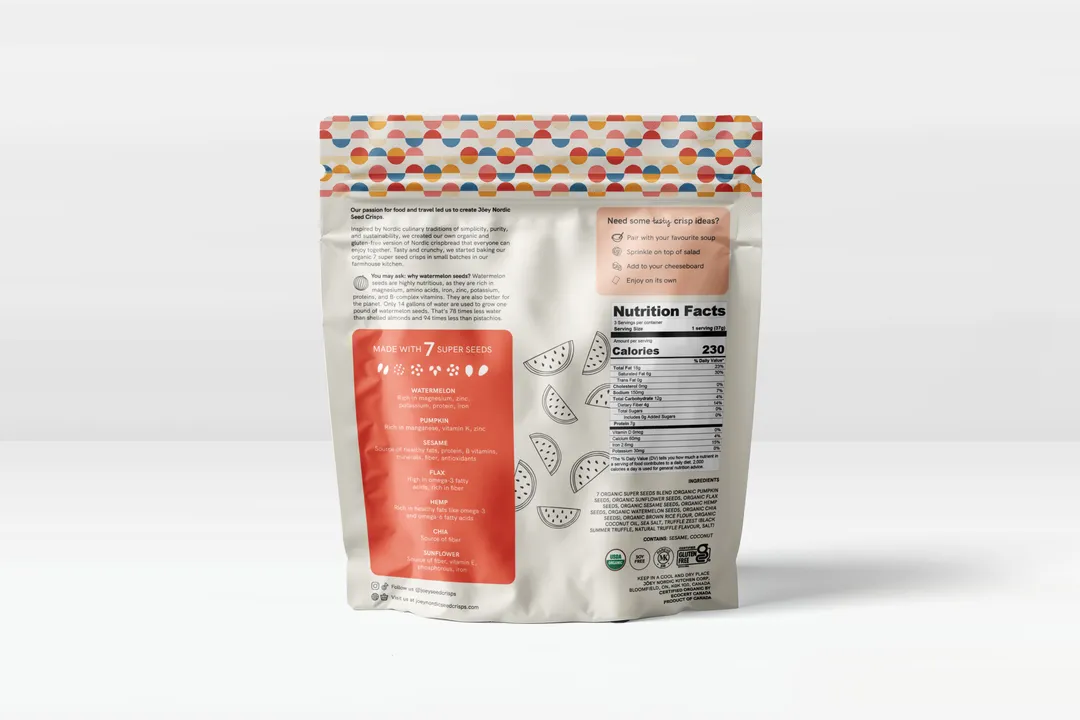 Jöey Nordic Seed Crisps - Black Truffle
