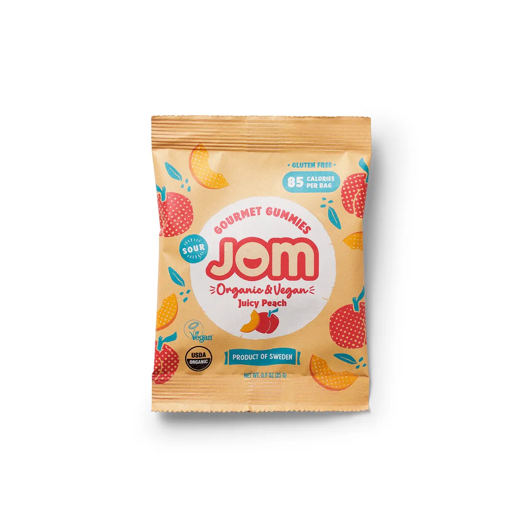 Snack Packs - Swedish Organic & Vegan Juicy Peach Gummies