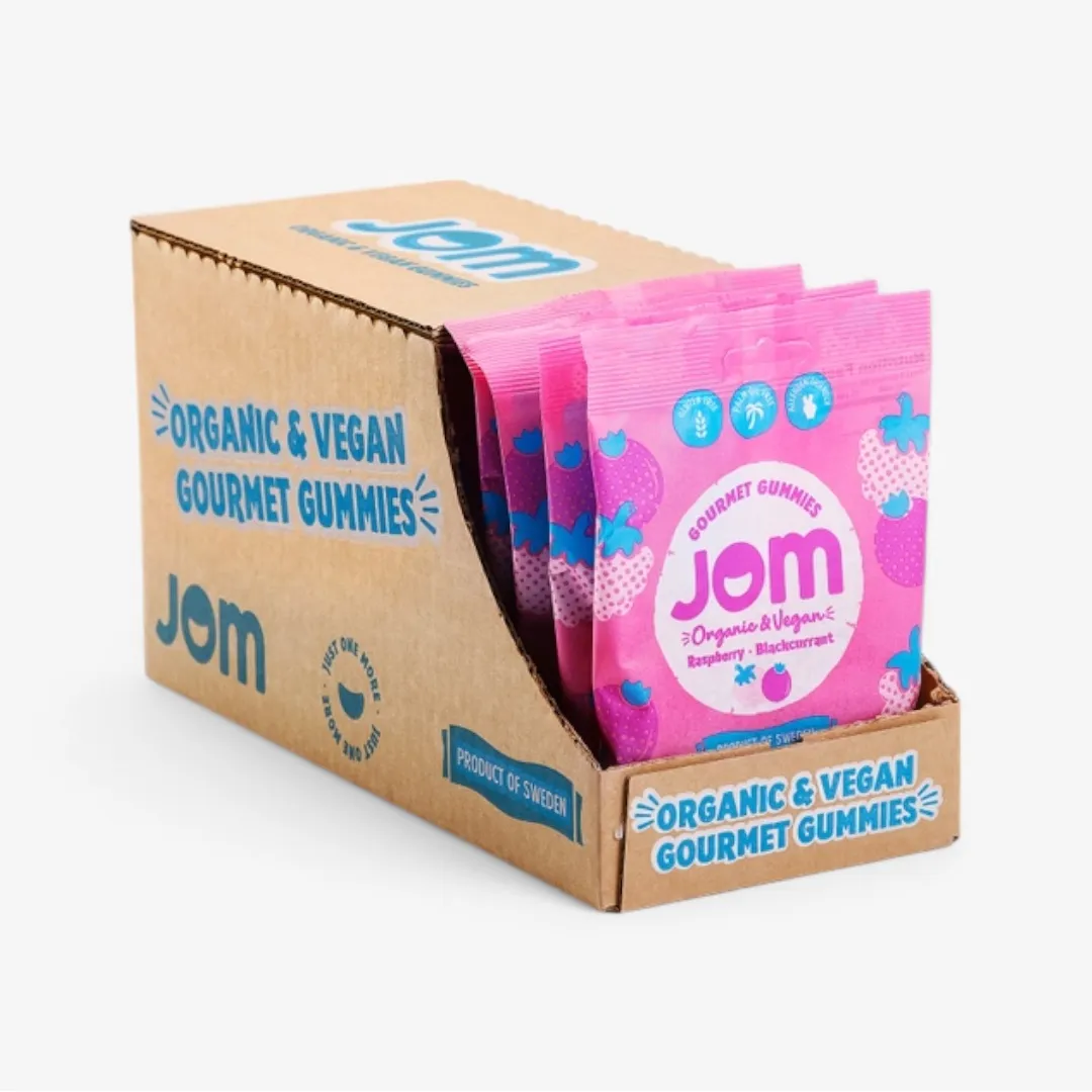 Swedish Organic and Vegan Raspberry & Blackcurrant Gummies