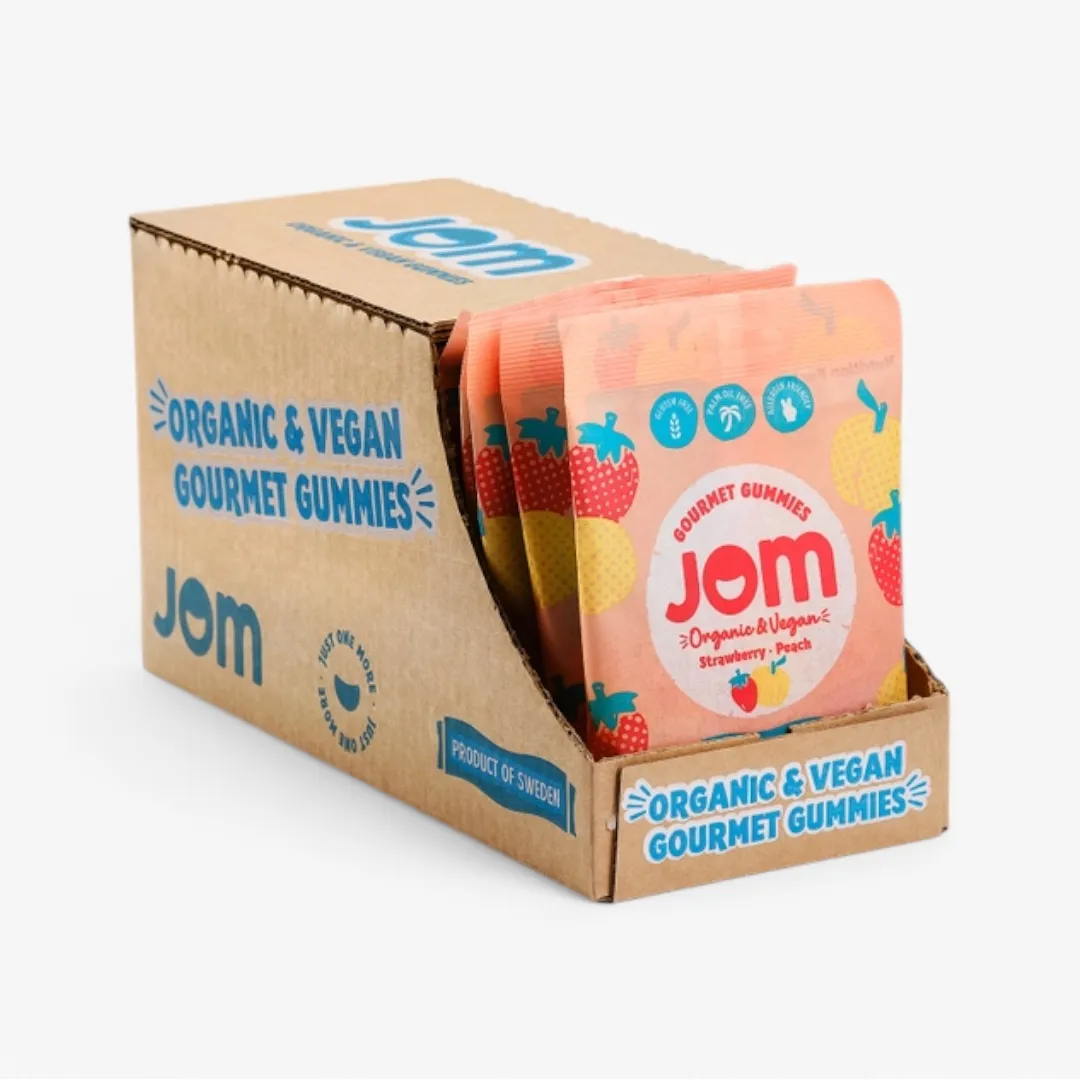 Swedish Organic and Vegan Strawberry & Peach Gummies