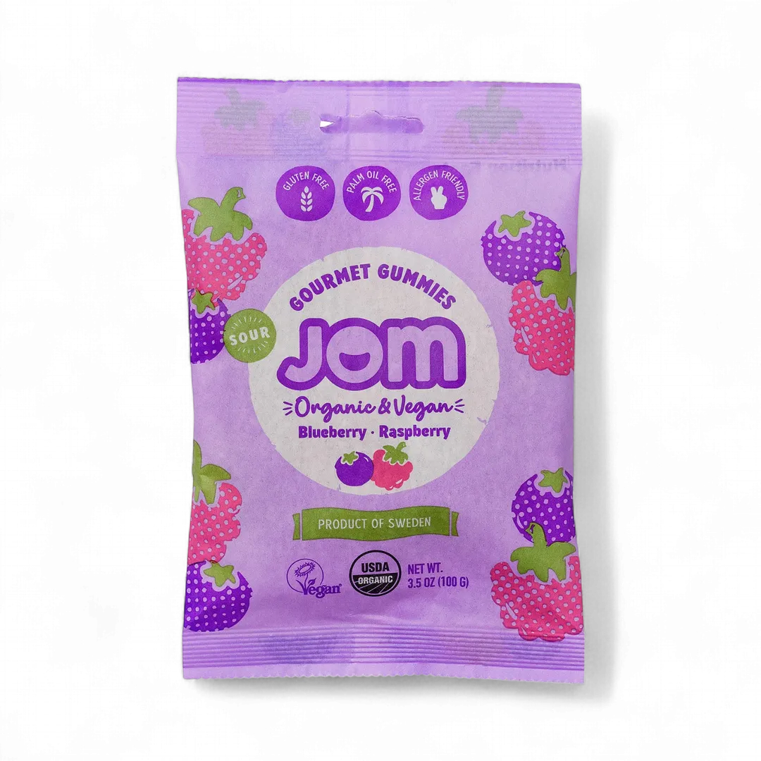 Swedish Organic and Vegan Sour Blueberry & Raspberry Gummies