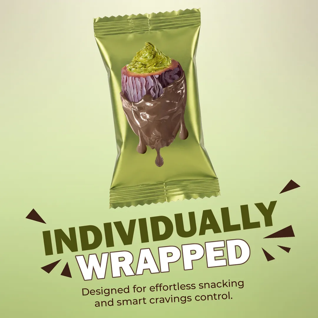 Medjool Dates Covered Milk Belgian Chocolate & Stuffed with Pistachio Cream 4.23 oz (120 g)