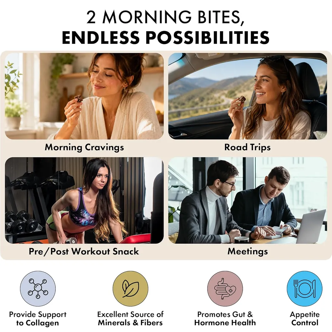 Joulebody Cacao Goji Good Mood Bites | Organic Plant-Based Energy Bites | No Refined Sugar