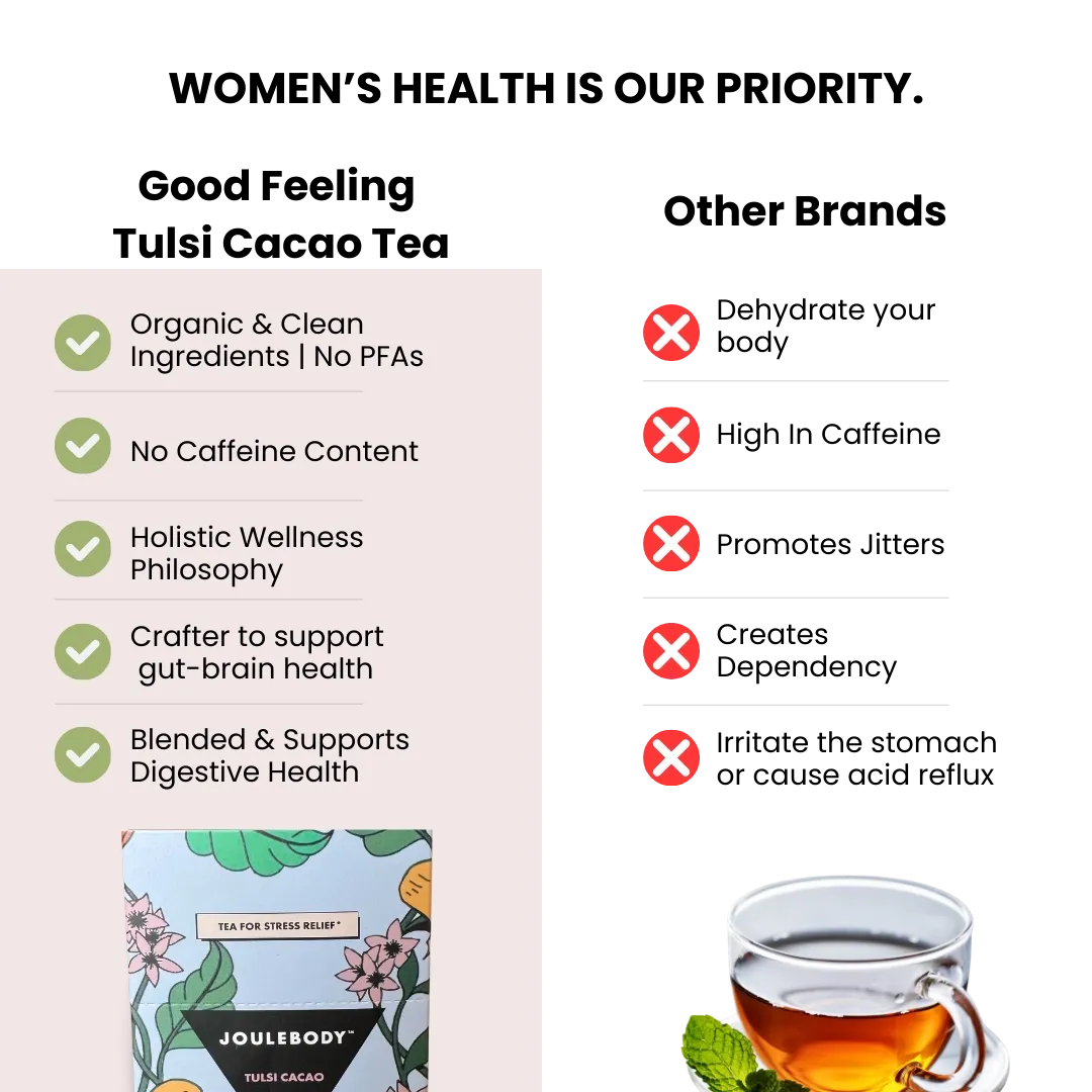 Joulebody Good Feeling Tulsi Tea | Organic Caffeine-Free Evening Wind-Down Tea