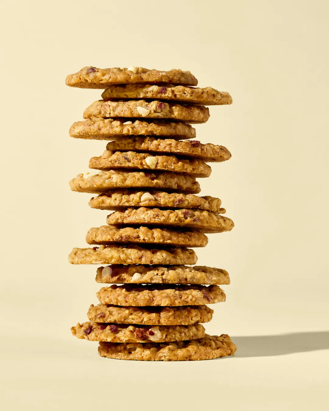 White Chocolate Raspberry Crisp Oat Cookies
