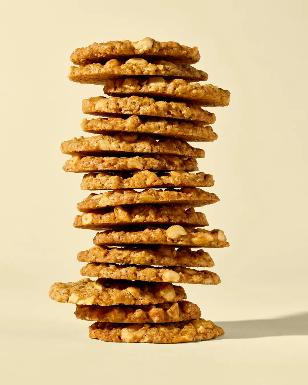 Salted Peanut Crisp Oat Cookies
